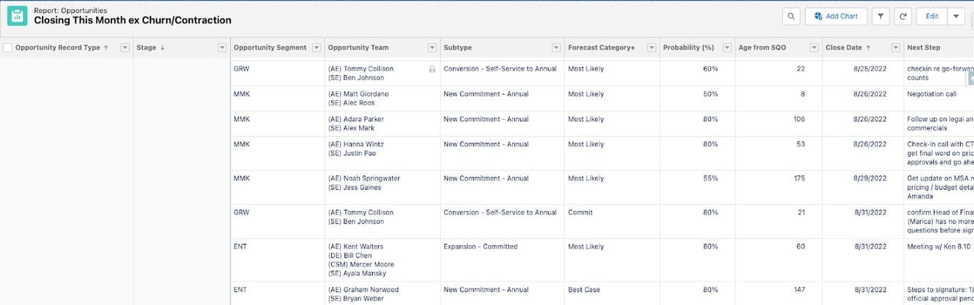 Salesforce Pipeline Report