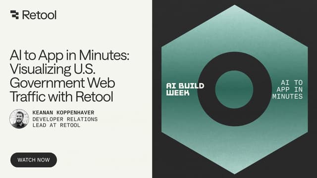 AI to app in minutes: Visualizing U.S. Government web traffic with Retool