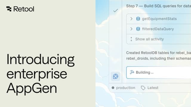 Introducing Enterprise AppGen: AI-Assisted Development from Retool