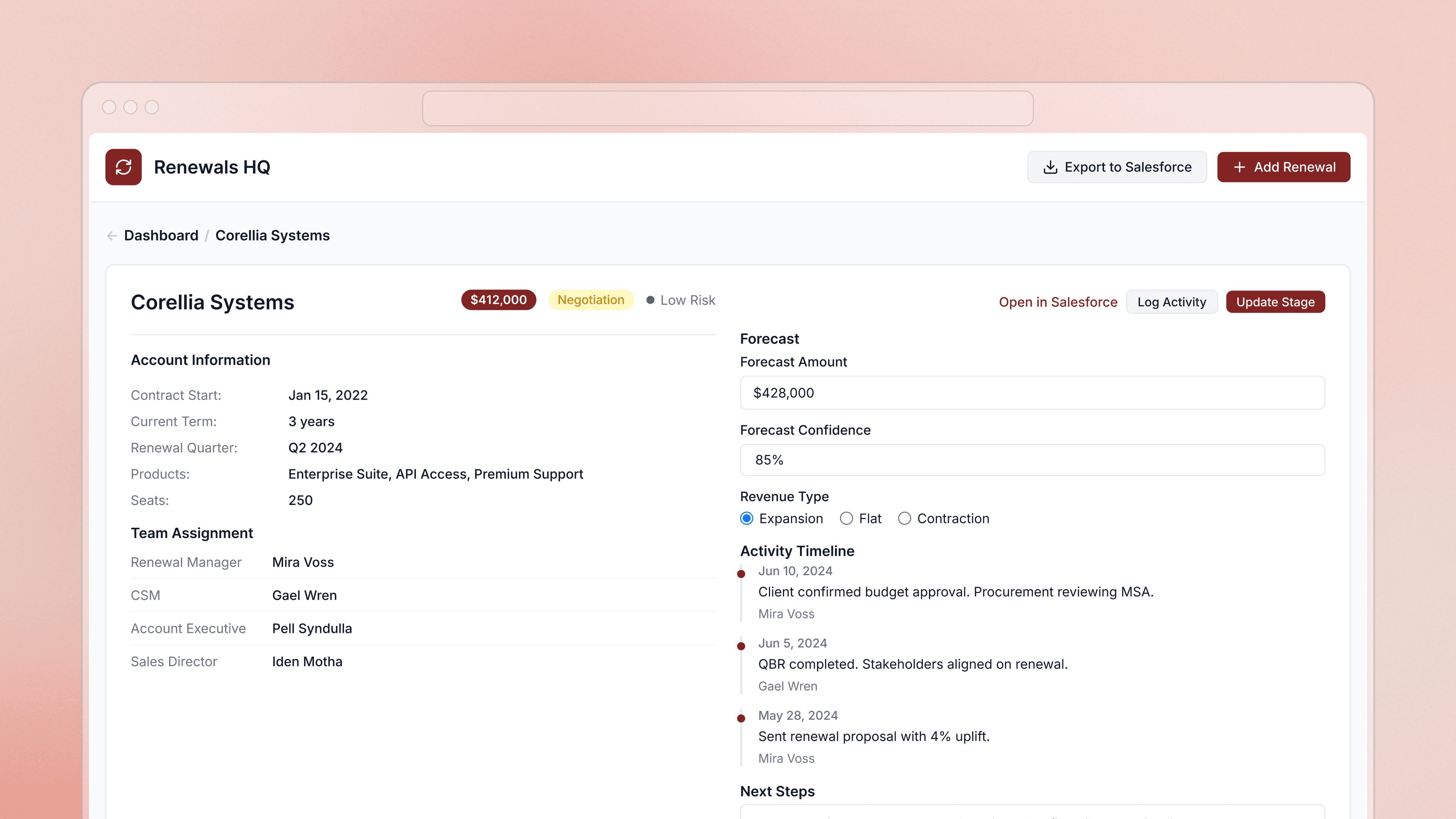 Renewals control center