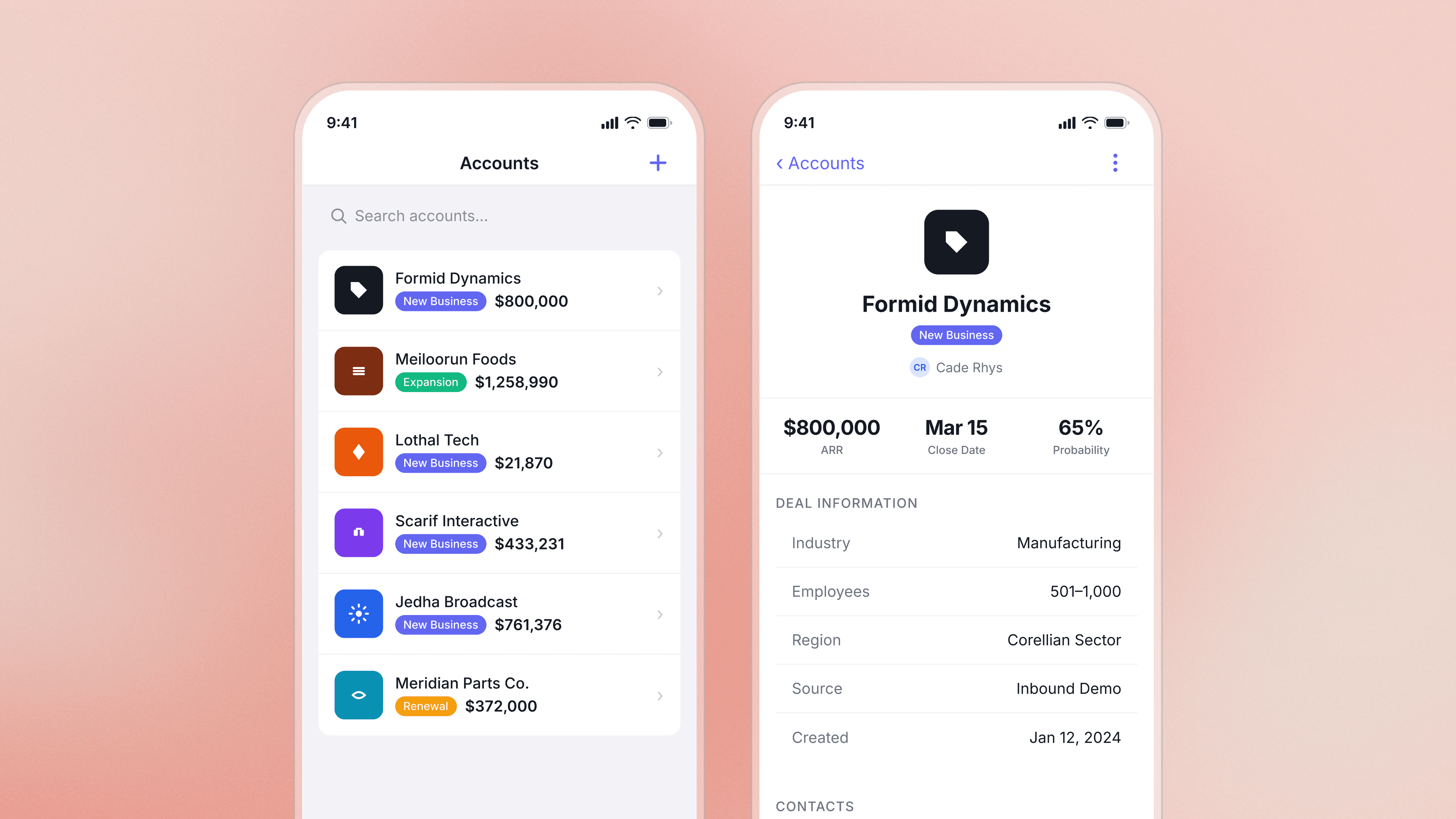 Mobile CRM App