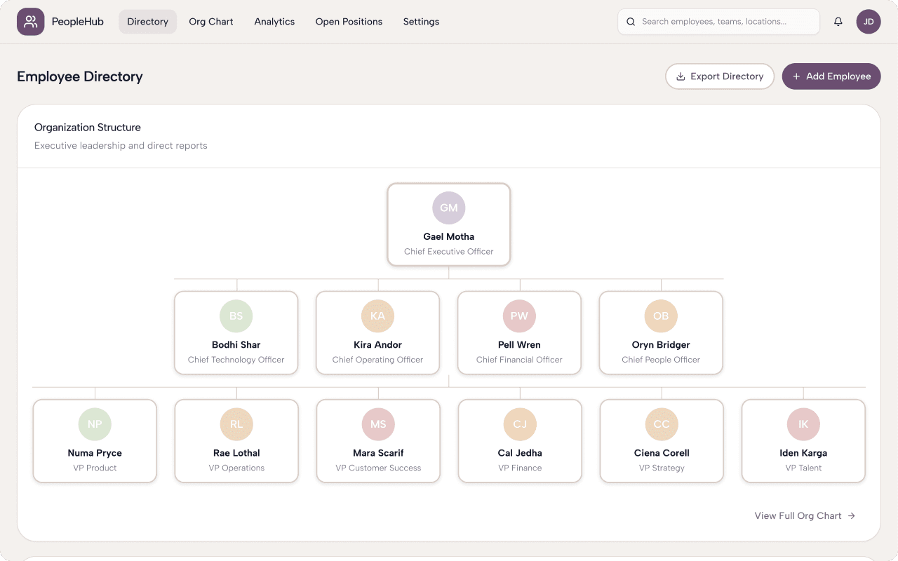 Employee directory app app screenshot
