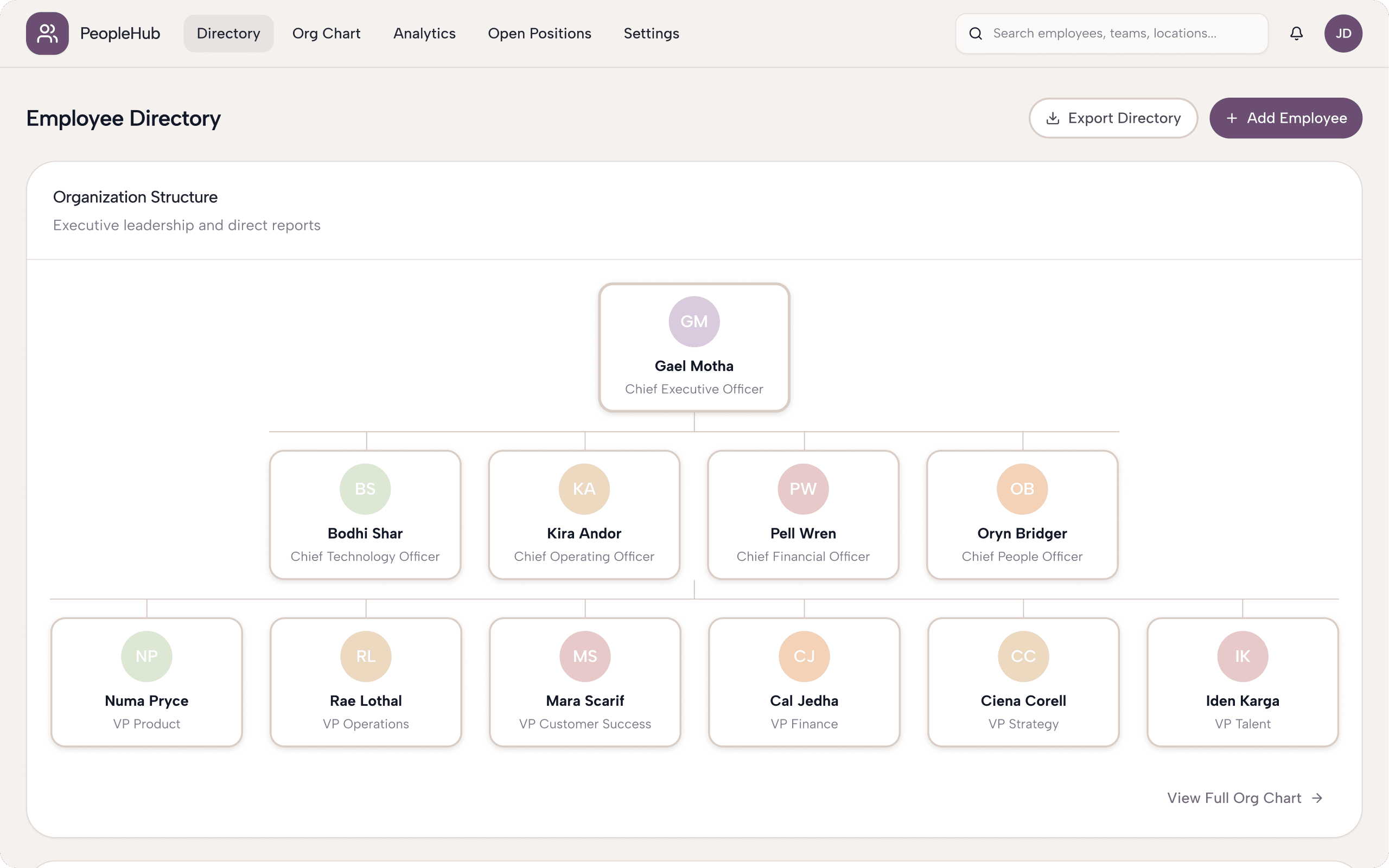 Employee directory app app screenshot