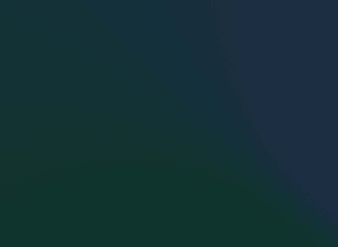Dark gradient background from teal to blue.