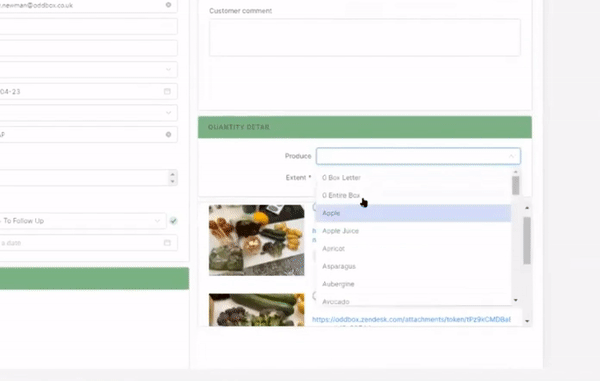 Detailed view of Oddbox's Retool app interface