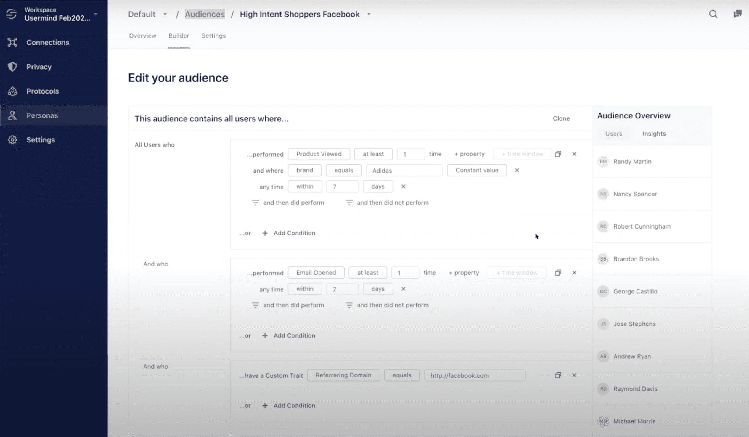 Audience dashboard built in Retool