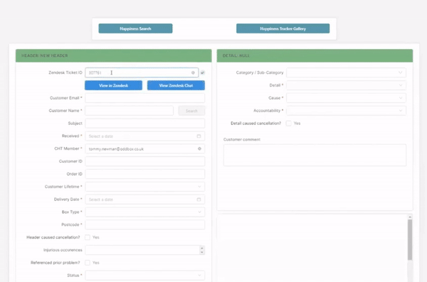 Detailed view of a Retool app built by Oddbox