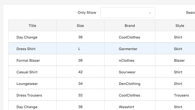 feature for Sharing economy inventory management