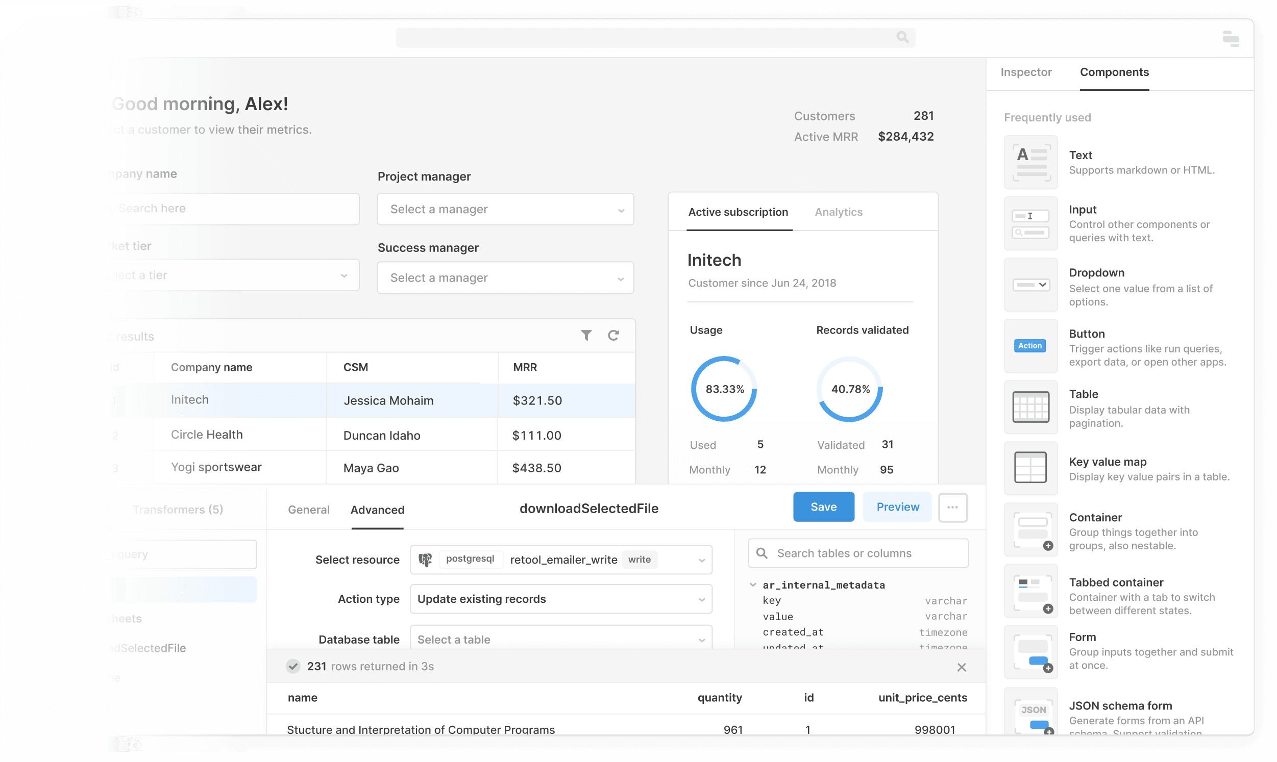 Build a Vue.js front-end 10x faster in Retool
