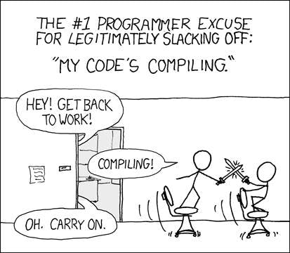 An accurate representation of programming circa 2004 from XKCD