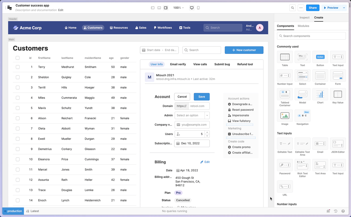 Before Command Palette: Editing a text input nested in a tabbed container