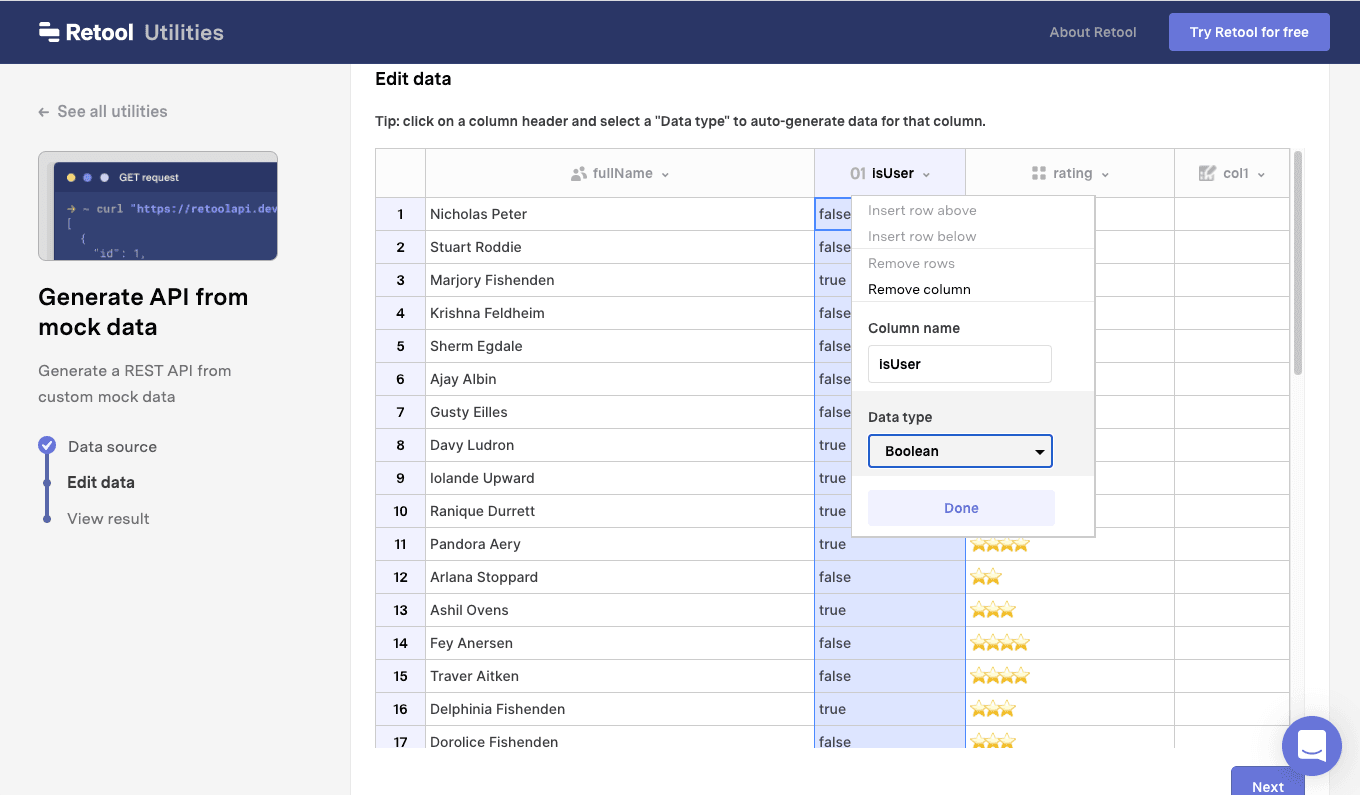 Retool API Generator