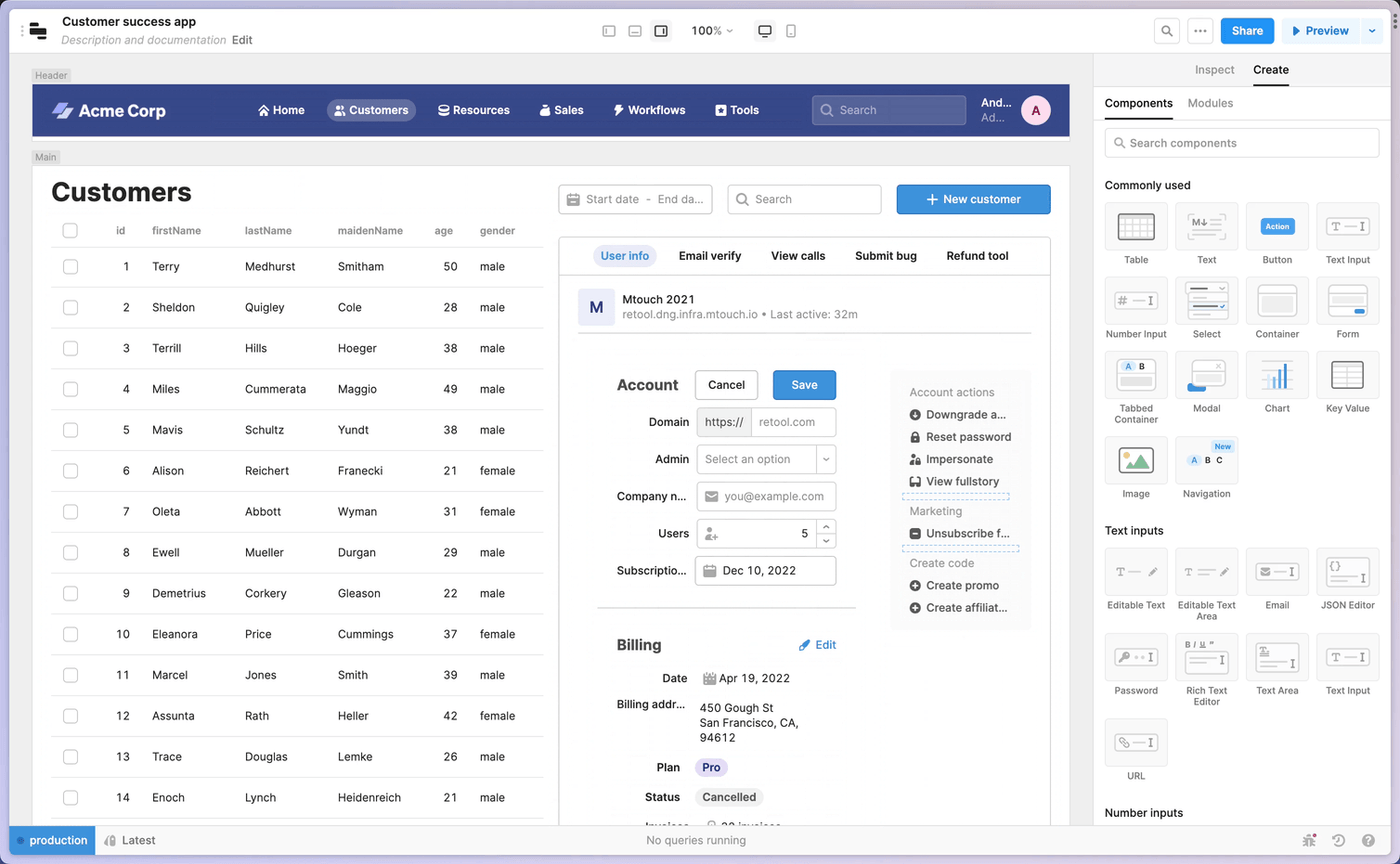 With Command Palette: Editing a text input nested in a tabbed container